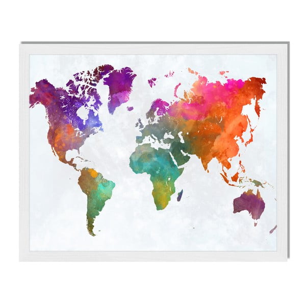 Tablou înrămat Liv Corday Scandi Colorful World, 40 x 50 cm