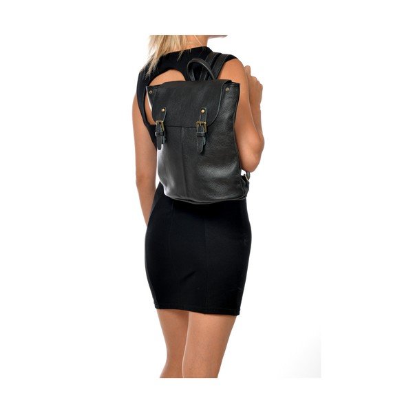 Rucsac din piele Roberta M, negru-image-4
