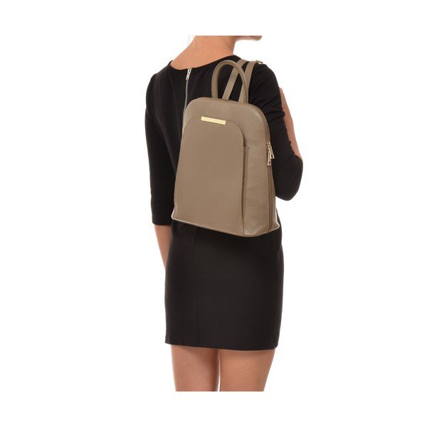 Rucsac din piele Renata Corsi Sofia, bej-image-2