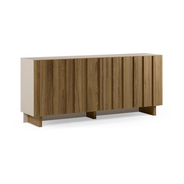 Comodă crem/în culoare naturală din lemn de pin 180x78x43 cm Marlo – Marckeric