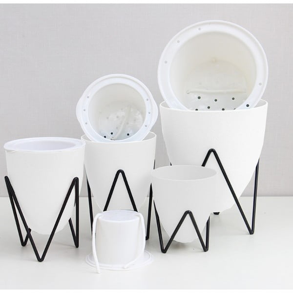 Ghiveci cu auto-udare Tomasucci Poppy, ø 19 cm, alb-image-2