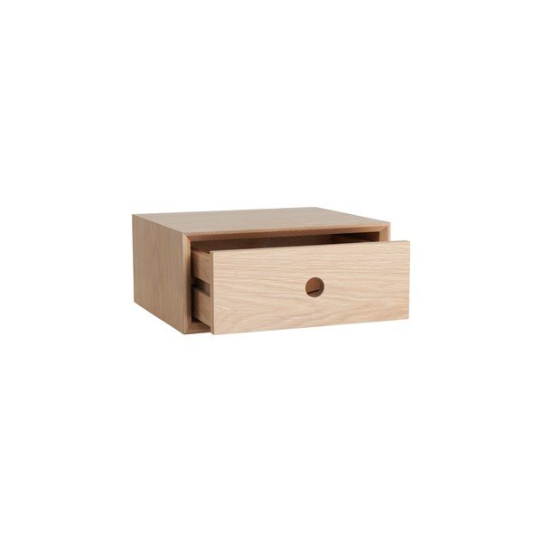 Noptieră în culoare naturală deschisă suspendată cu aspect de lemn de stejar Time – Ellos Home-image-3