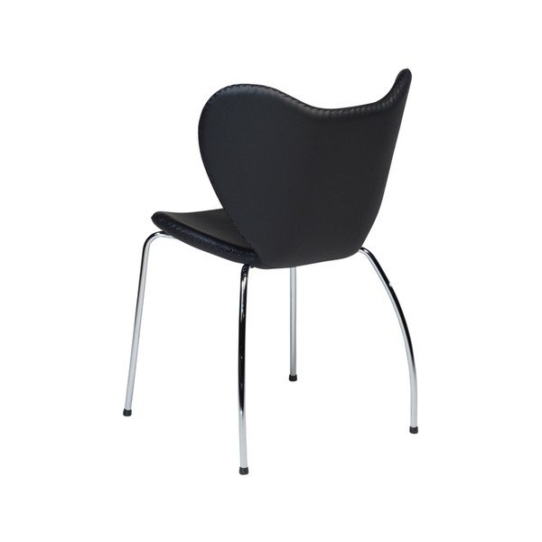 Scaun cu picioare metalice DAN–FORM Butterfly, negru-image-1
