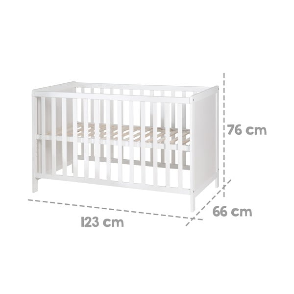 Pătuț alb co-sleeping 60x120 cm Hamburg – Roba-image-3