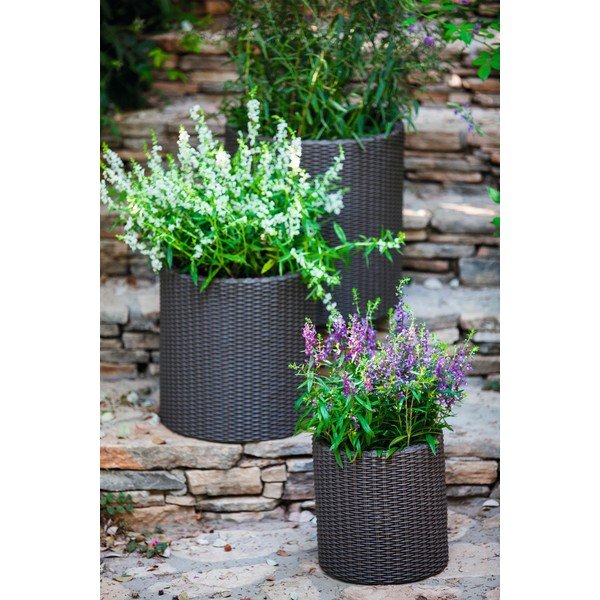 Ghiveci Keter Planter, ø 35 cm, gri închis-image-1