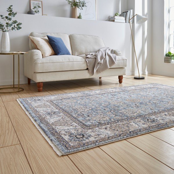 Covor tip traversă albastru/crem 80x300 cm Vintage – Think Rugs-image-2
