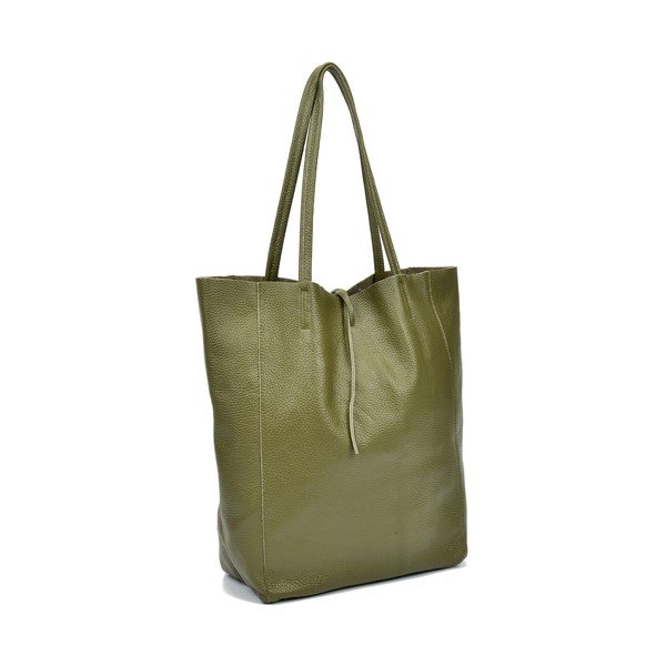 Geantă din piele Sofia Cardoni Easy, verde-image-1