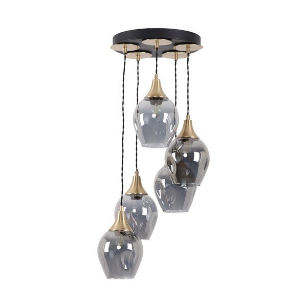 Lustră cu abajur din sticlă ø 15 cm Marlo – Squid Lighting