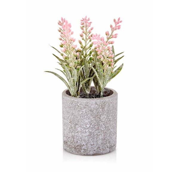 Floare artificială în ghiveci din beton The Mia Provence, roz