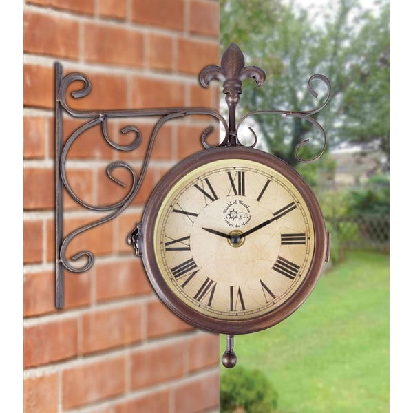 Set ceas și termometru pentru grădină Esschert Design Rustic-image-1