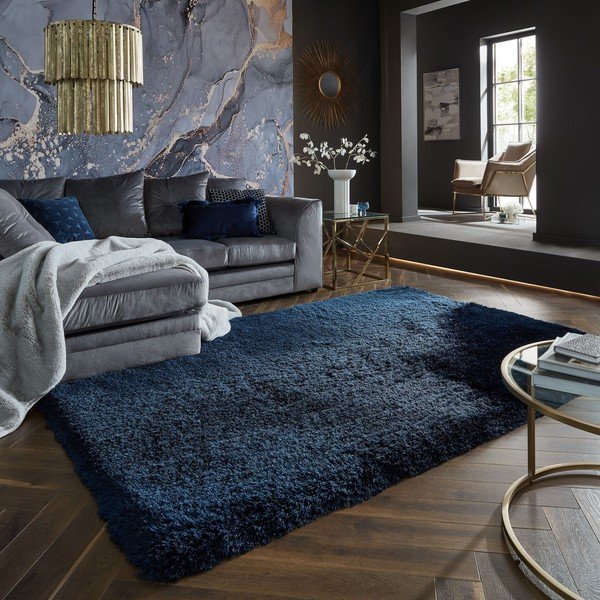 Covor albastru închis 200x290 cm – Flair Rugs-image-1