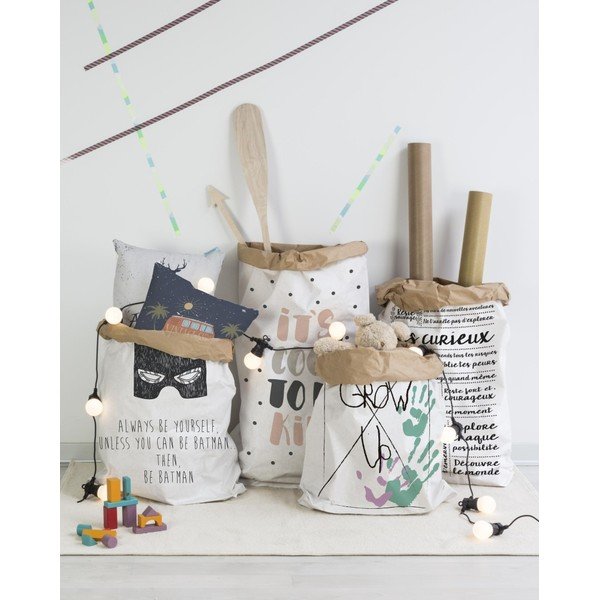 Sac depozitare din hârtie reciclată Really Nice Things Wild Rules Frances-image-1