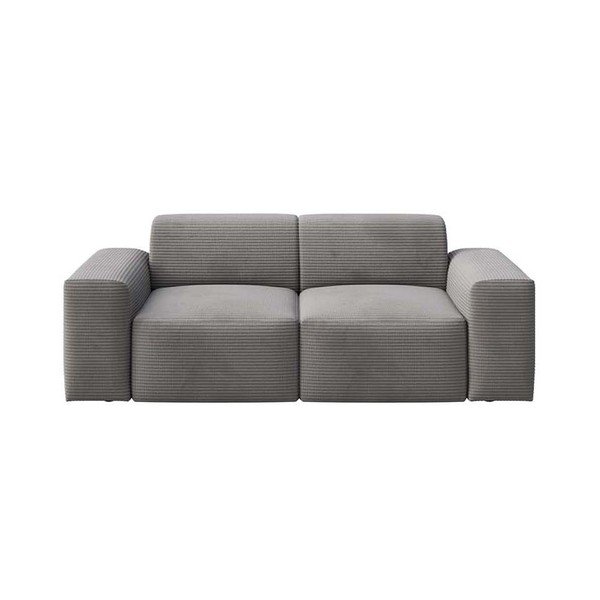 Canapea gri cu tapițerie din catifea reiată  205 cm Villet – Rodier