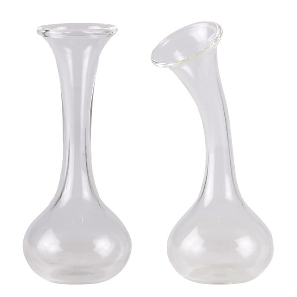 Set 2 vaze KJ Collection Clear Glass, 18,5 cm