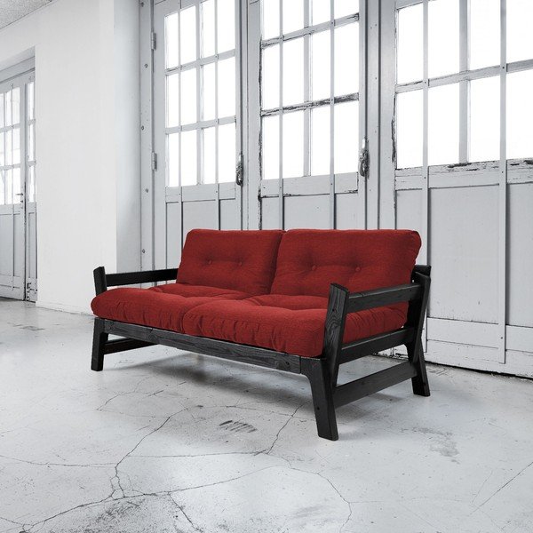 Canapea extensibilă Karup Step Black/Passion Red