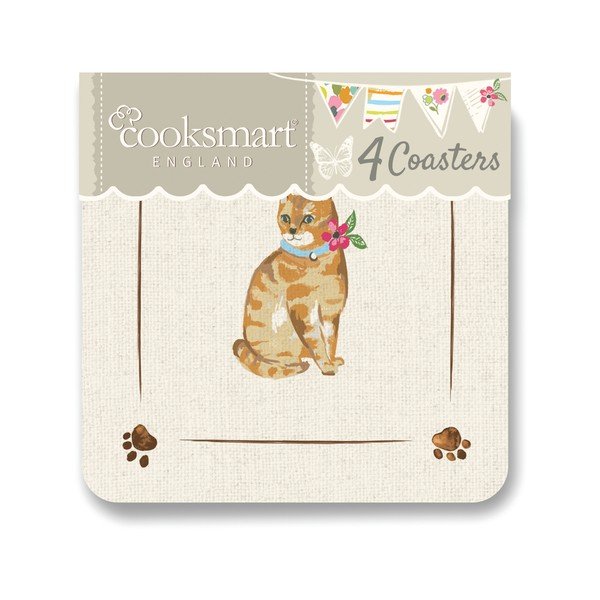 Set 4 suporturi din plută pentru pahare Cooksmart ® Cats on Parade-image-2
