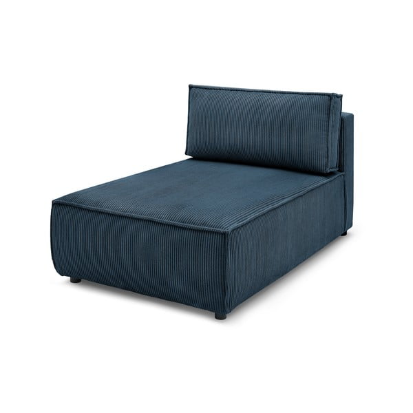 Modul pentru canapea albastru închis cu tapițerie din catifea reiată  (cu colț variabil) Nihad modular – Bobochic Paris