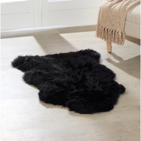 Blană naturală de oaie Native Natural Sheep, 120 x 60 cm, negru-image-1