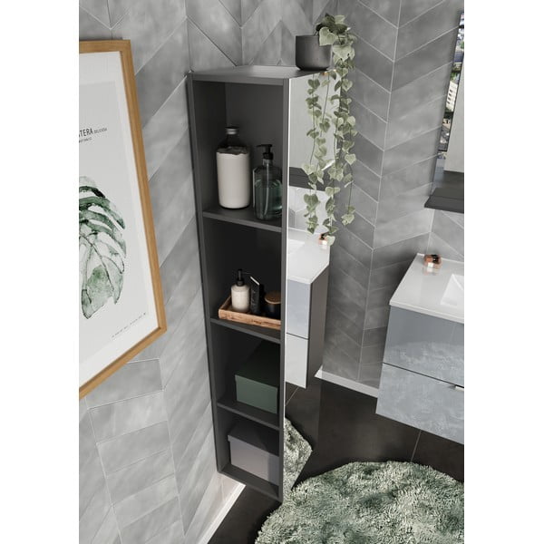 Dulap de baie gri antracit 31x144 cm Vasio – Germania-image-4