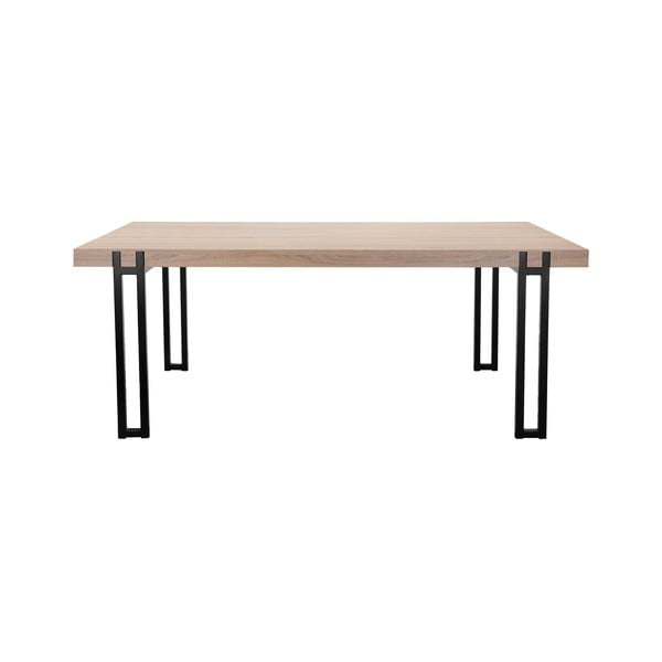 Masă de dining în culoare naturală cu blat cu aspect de lemn de stejar 90x160 cm Azuma – Støraa