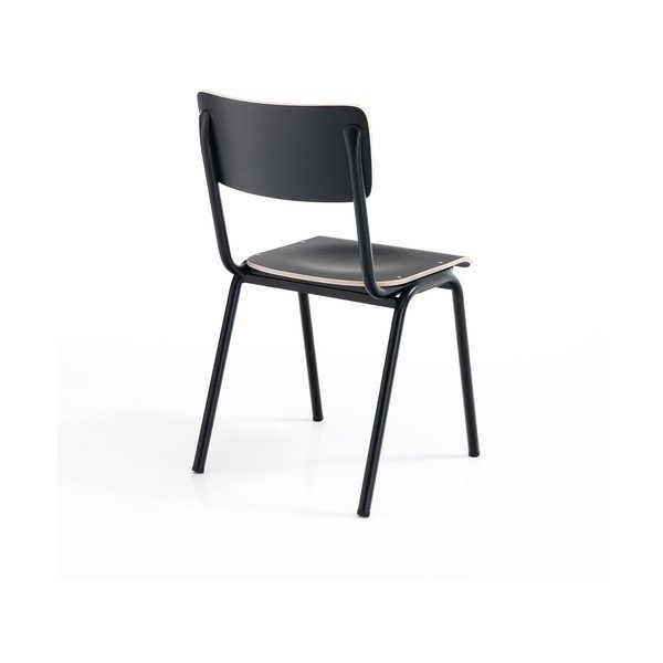 Scaune de dining negre 2 buc. Old School - Tomasucci-image-3