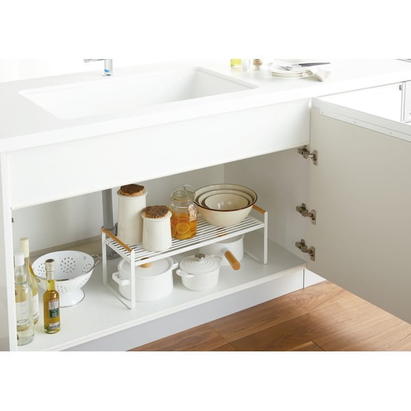 Raft metalic de bucătărie Yamazaki Tosca, alb-image-4