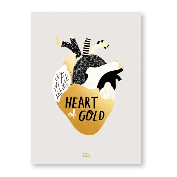 Poster Michelle Carlslund Heart of Gold, 50 x 70 cm