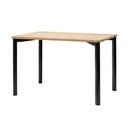 Masă cu picioare rotunjite Ragaba TRIVENTI, 120 x 80 cm, negru