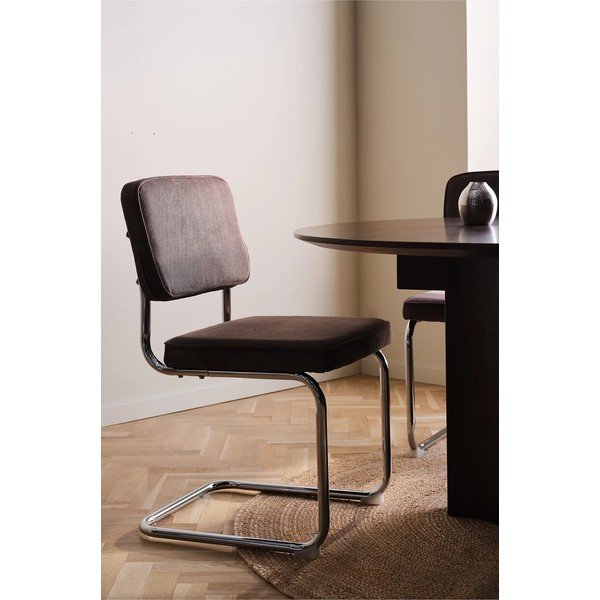 Scaune de dining maro balansoar 2 buc. din metal Hjo – Jotex-image-1