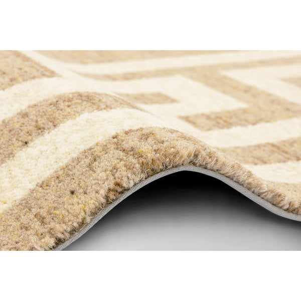 Covor maro deschis din lână 133x180 cm Cesar – Agnella-image-2