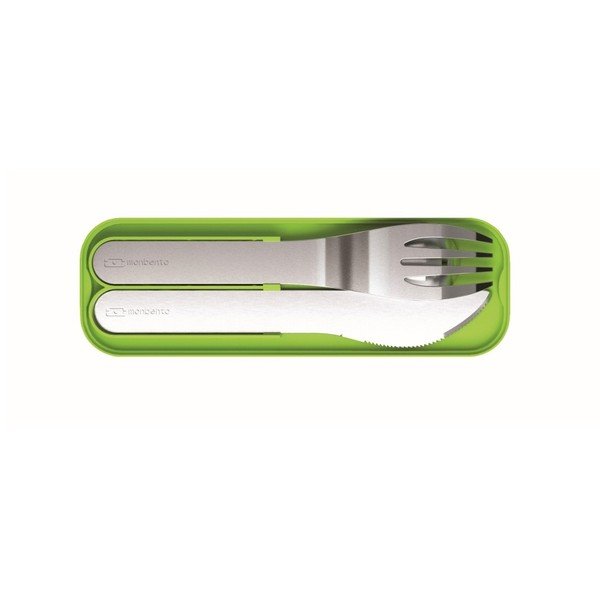 Set tacâmuri de buzunar pentru cutie gustare Monbento, husă verde-image-3