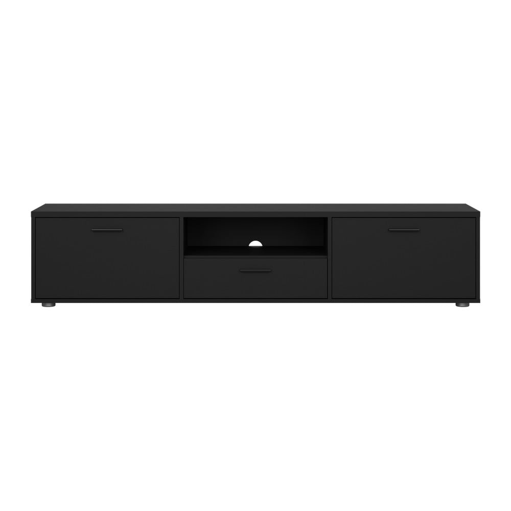 Comodă TV neagră 177x38 cm Media – Tvilum