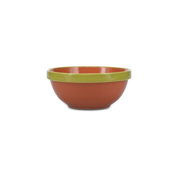 Bol mic verde/portocaliu din gresie 710 ml Duo – ONA-image-2