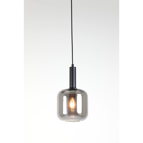 Lustră gri cu abajur din sticlă ø 16 cm Lekar – Light & Living-image-2