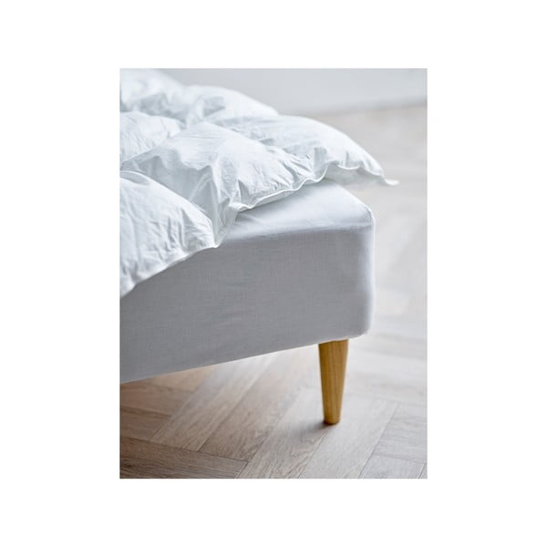 Cearceaf alb din bumbac organic cu elastic 140x200 cm Calm – Södahl-image-2