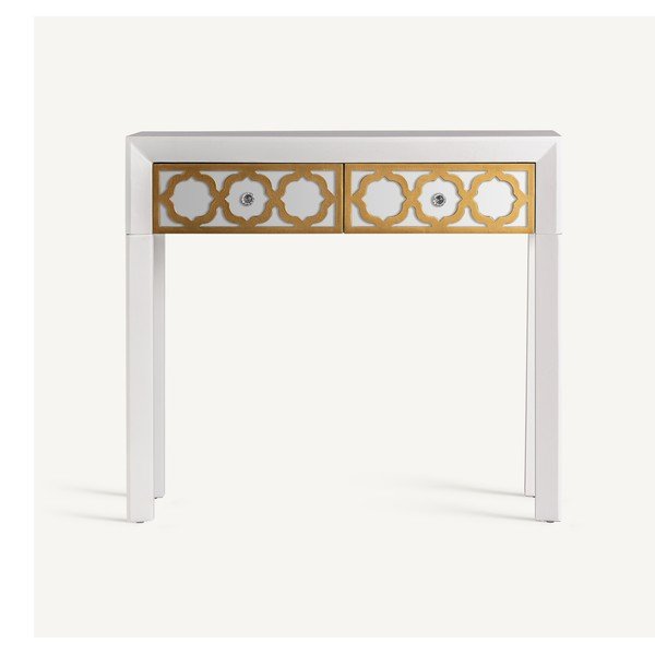 Masă consolă albă 33x90 cm Zaira – Burkina