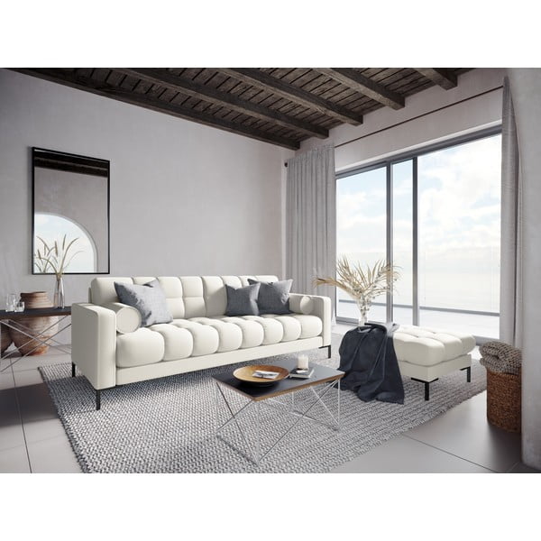 Taburet tapițat Cosmopolitan Design Bali, 60 cm, bej deschis-image-4