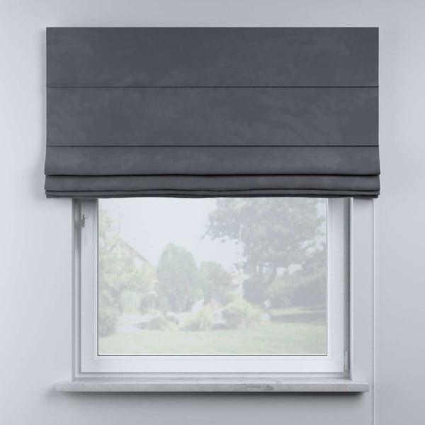 Jaluzea romană gri 170x130 cm Posh Velvet - Yellow Tipi-image-4