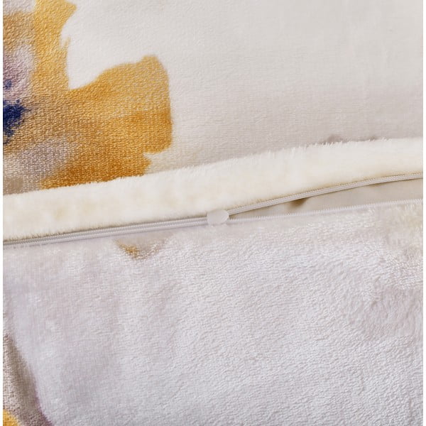 Lenjerie de pat albă din micropluș/cocolino pentru pat de o persoană 140x200 cm Blossom – My House-image-3