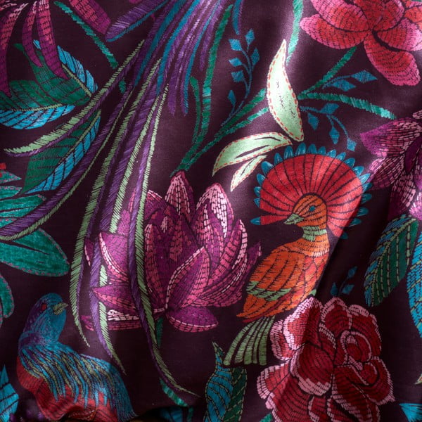 Lenjerie de pat mov din catifea pentru pat de o persoană 135x200 cm Bridgerton Kate Floral – Catherine Lansfield-image-4