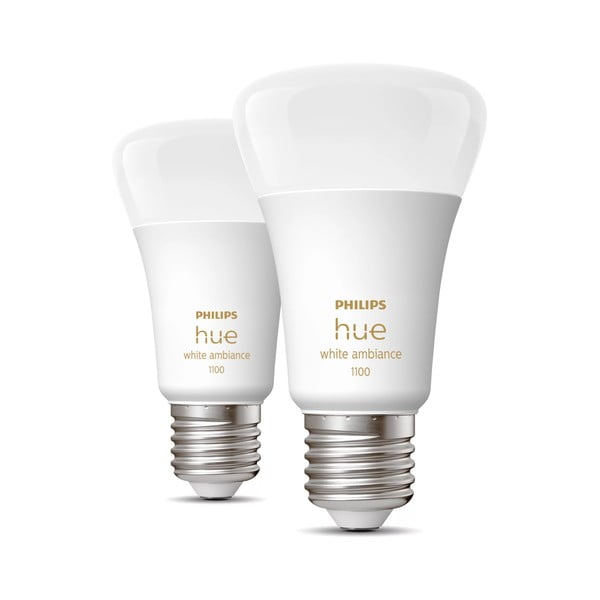Becuri smart LED E27, 2 buc. 11 W White ambiance – Philips Hue