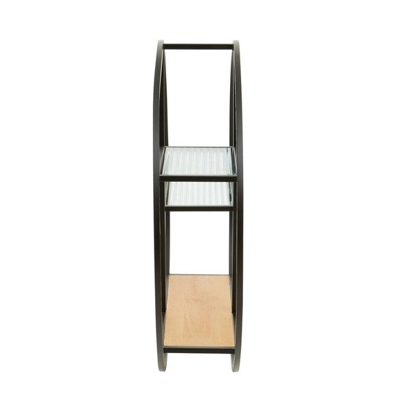 Raft negru/în culoare naturală etajat din metal 61 cm Mataram – Premier Housewares-image-2