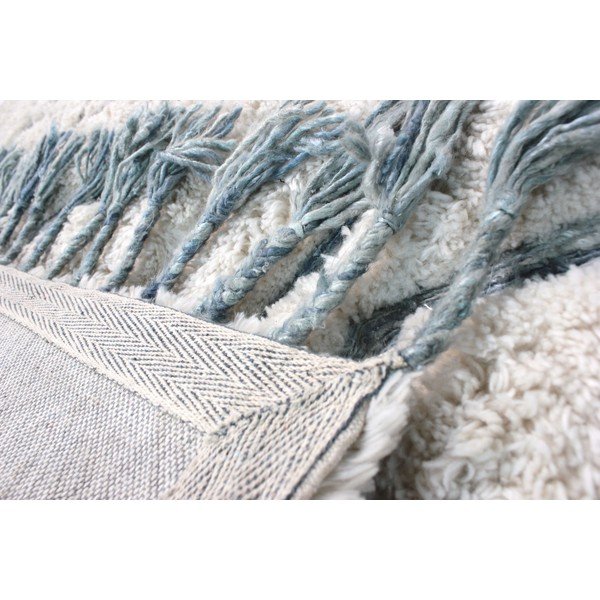 Covor țesut manual Flair Rugs Solitaire Sion, 160 x 230 cm, bej - albastru-image-1