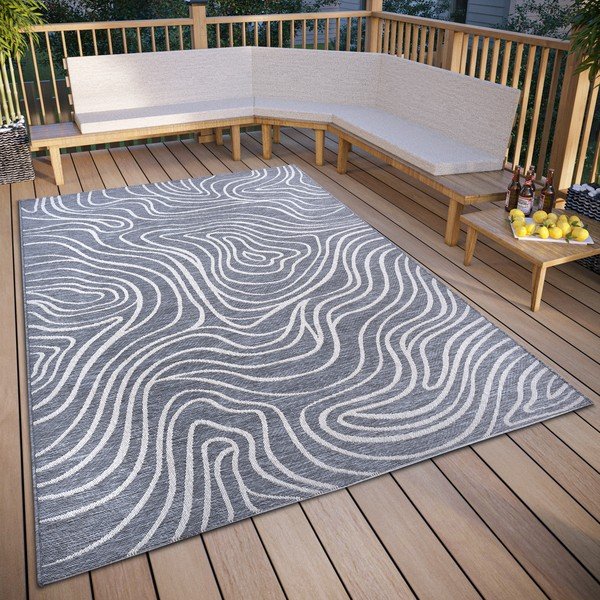 Covor de exterior gri 77x150 cm – Elle Decoration-image-1
