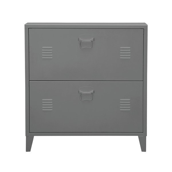 Pantofar gri cu deschidere înclinată din metal Salino – Støraa-image-3