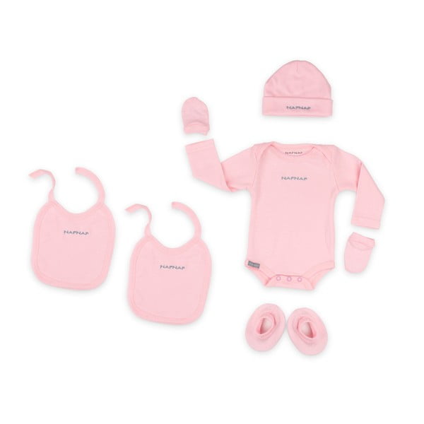Set îmbrăcăminte bebeluș Naf Naf Liso, roz