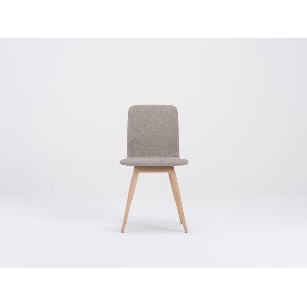 Scaun cu picioare din lemn de stejar Gazzda Ena, bej-image-4