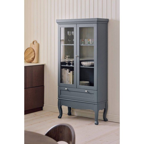 Vitrină gri din MDF suspendată 85x170,5x35 cm Prato – Ellos Home-image-3