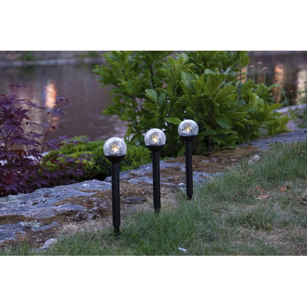 Set de 3 decorațiuni solare cu LED-uri pentru exterior Star Trading Roma, înălțime 23 cm-image-2