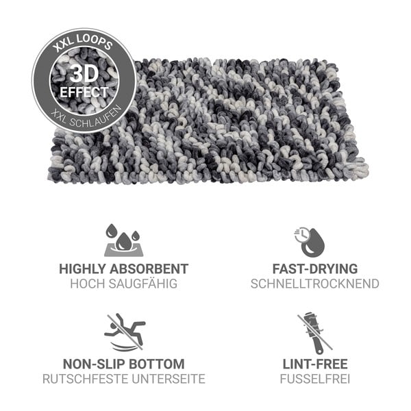 Covoraș de baie albastru prăfuit din material textil 60x90 cm Lerici – Wenko-image-4